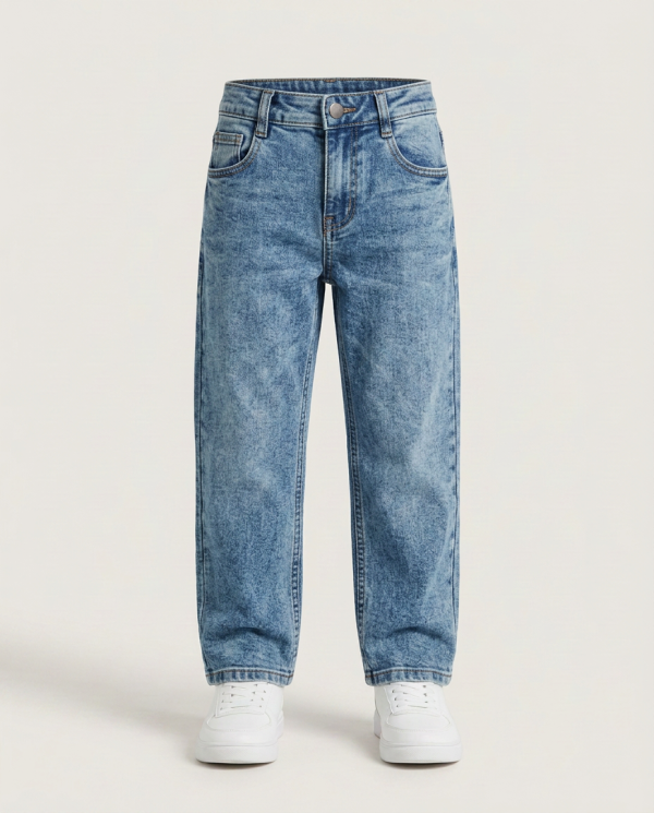 Cloud Wash Relaxed Fit Denim Jeans